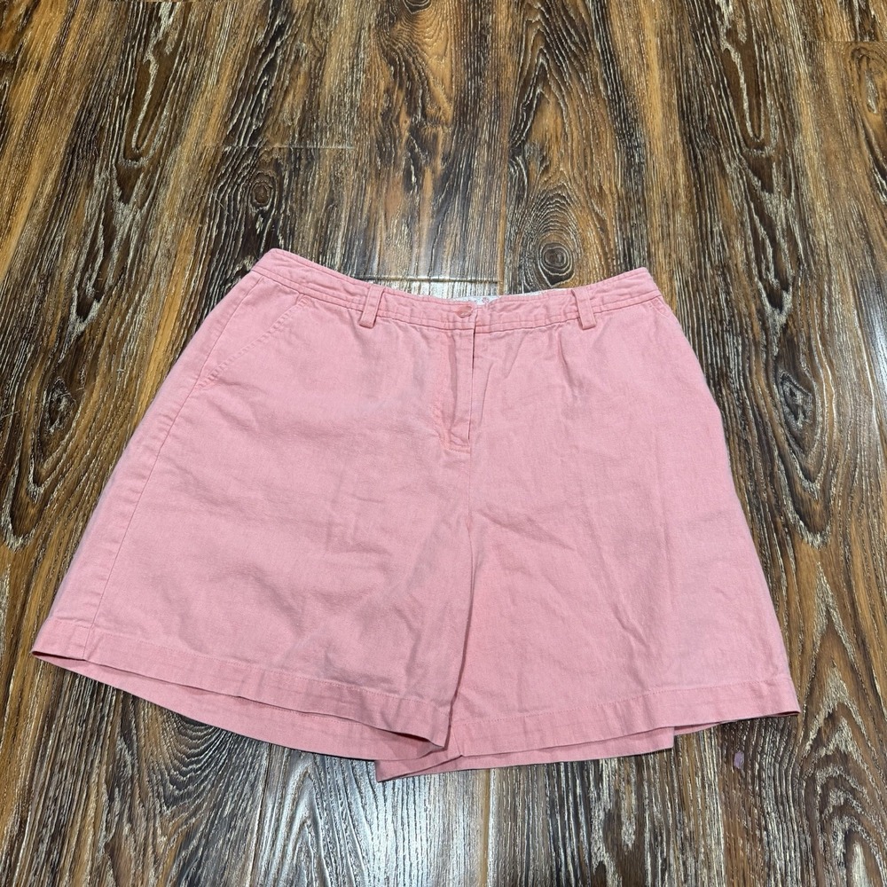 Christopher Banks Pink Linen Blend Shorts Womens 10 Wrinkle Free Casual Summer